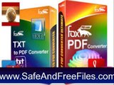 Download FoxPDF TXT to PDF Converter 3.0 Serial Code Generator Free
