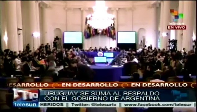 Uruguay apoya a Argentina ante reclamos de fondos buitre