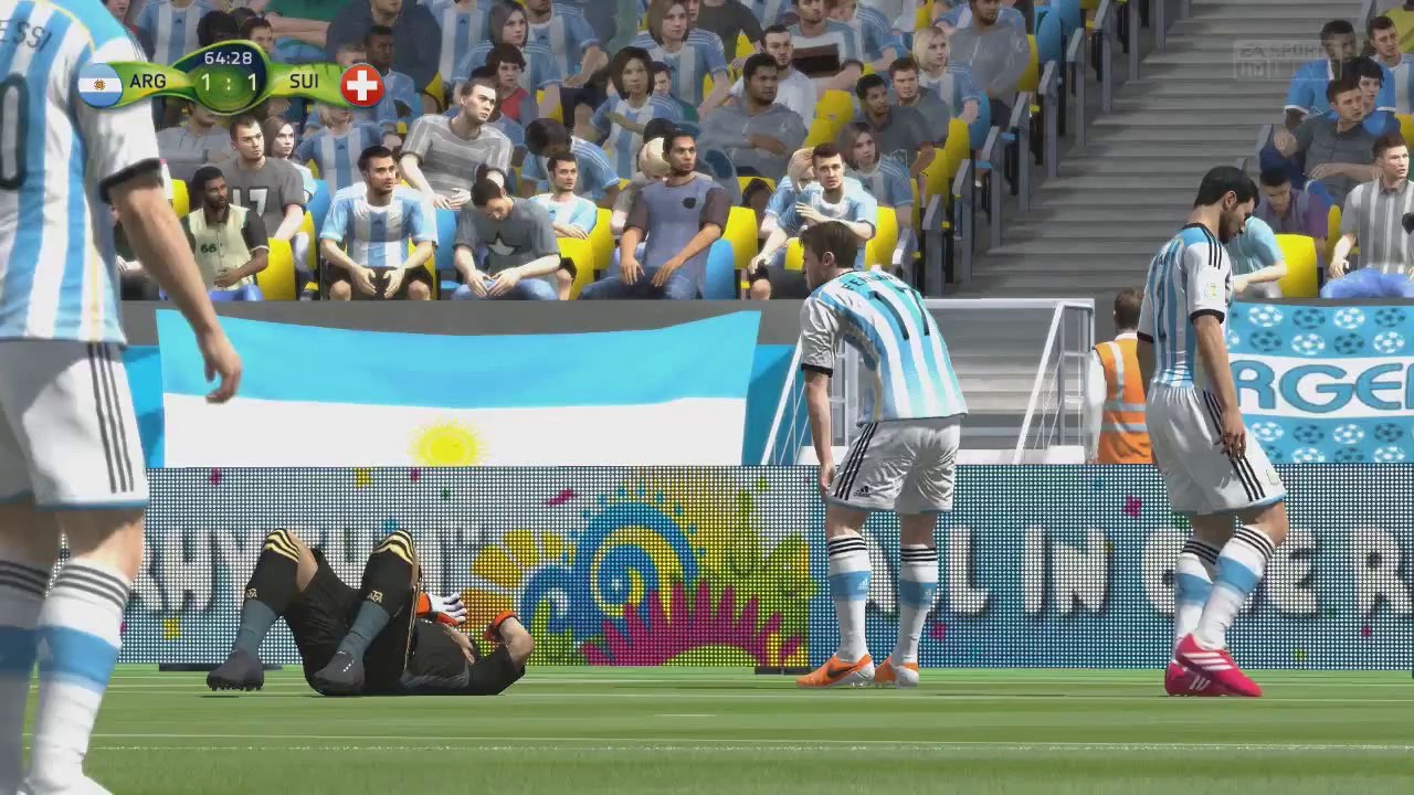 World Cup 2014 ARGENTINA vs SWITZERLAND 1-0 1st of July June WM Argentinien Schweiz Argentine fifa14