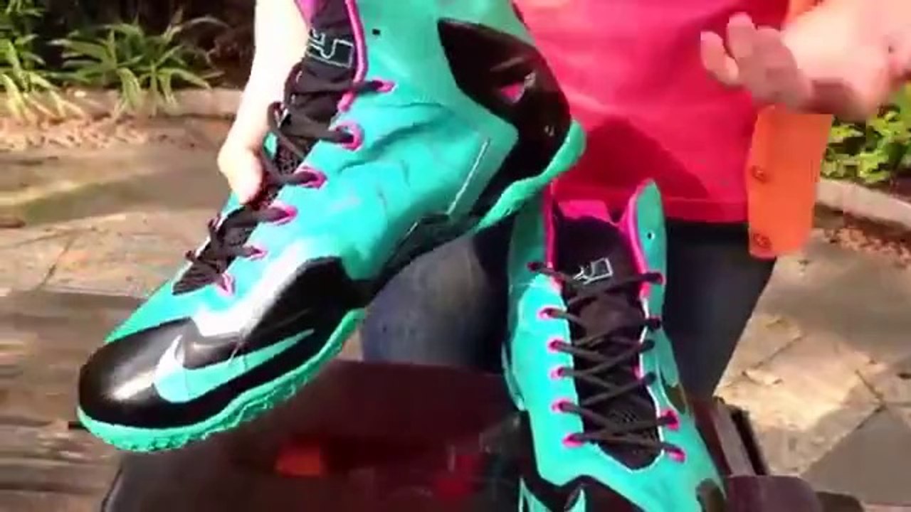 Cheap Nike LeBron James 11 Shoes Turquoise Volt Basketball Shoes online sale