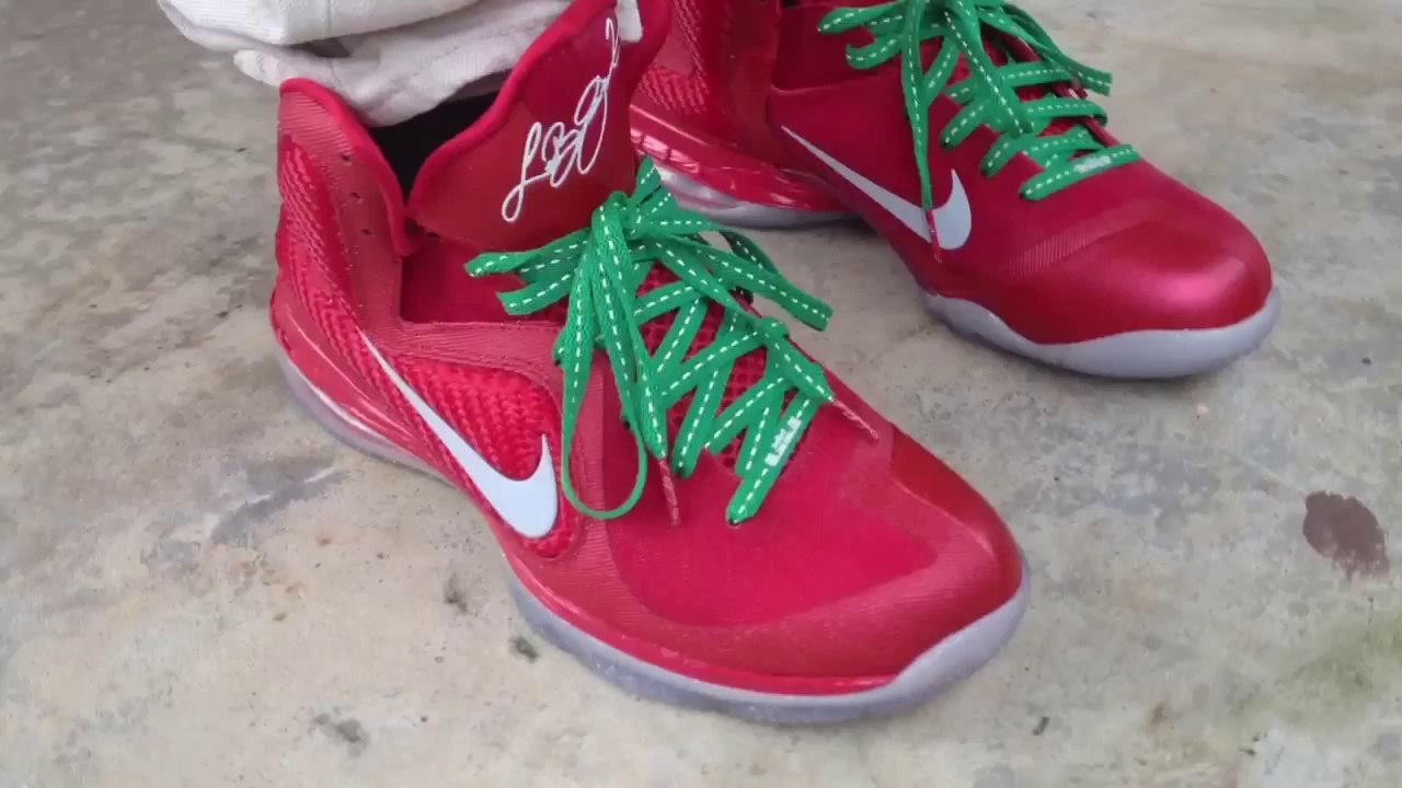 Cheap Lebron James Shoes Free Shipping,Cheap Nike lebron 9 christmas on feet