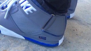 Cheap Lebron Shoes,Cheap Nike zoom lebron ii 2 all star cool grey on feet