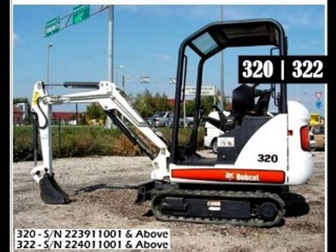 Bobcat 320 322 Compact Excavator Service Repair Workshop Manual DOWNLOAD ( S/N