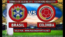Ver Brasil vs Colombia Cuartos de Final En Vivo Gratis Por Internet este 04 de Julio de 2014