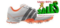 Best Rating New Adidas Golf - Powerband 3.0S Shoes - Grey/Orange Size 10.5 Medium Review