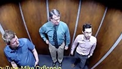Karate in an elevator prank
