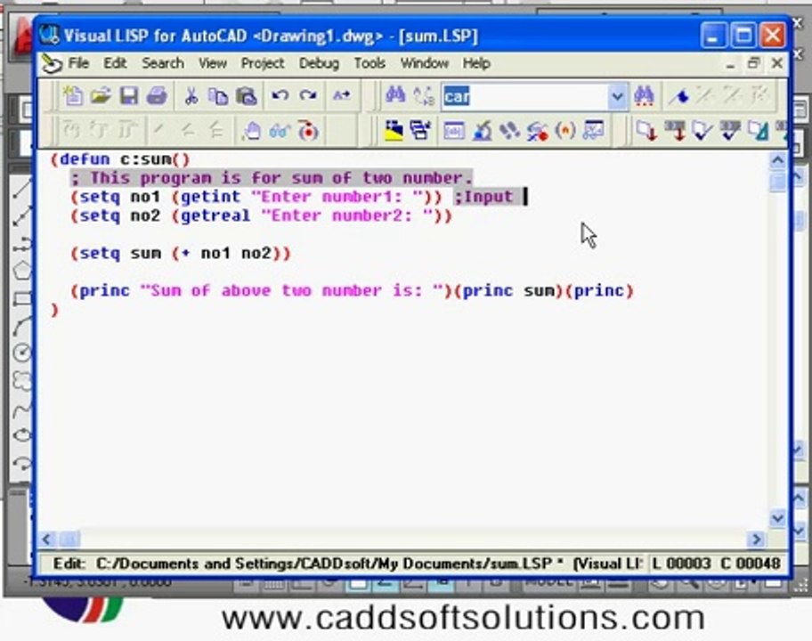 AutoLISP Programming Tutorial - 2B