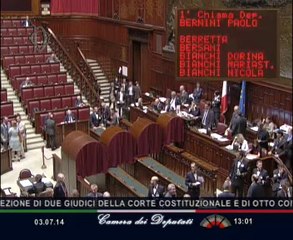 Roma - Camera - 17° Legislatura - seduta comune - votazione (02.07.14)