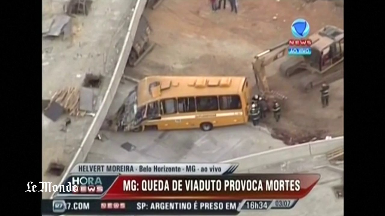 Brésil : effondrement mortel d'un pont vu du ciel