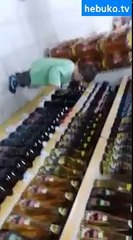 "olacağı buydu!" - türk çocuğu şarap şişelerinin yanına bırakırsan.. :D