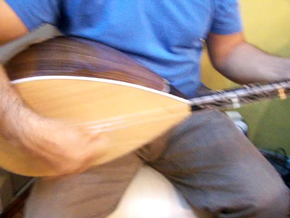 ceviz sedef klavyeli kısa sap bağlama siyah sap