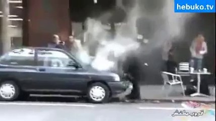 bozulan arabasına sinirlenen adam resmen gemileri yakmış - ahahahaha