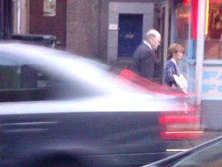 Michael Noonan out for a walk, at Nesbitts Pub, Dublin 3rd July 2014.