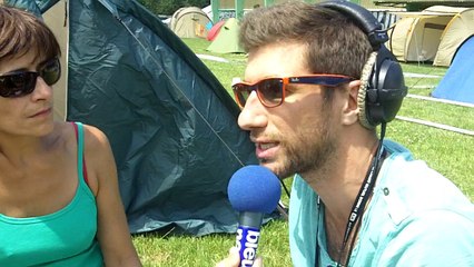 Festival Beauregard : une famille en camping.
