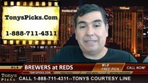 Cincinnati Reds vs. Milwaukee Brewers Pick Prediction MLB Odds Preview 7-4-2014