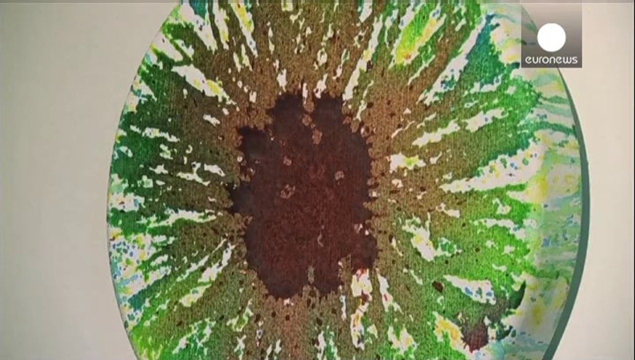 Eye catching Argentine artist drips paint through his tears