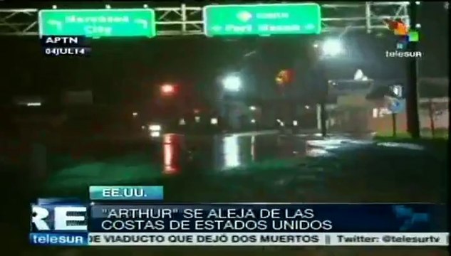 Atemperado y sin provocar daños, se aleja Arthur de Estados Unidos