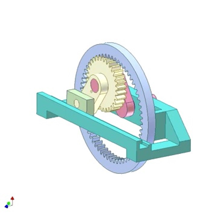 Slider-crank mechanism with satellite gear 1