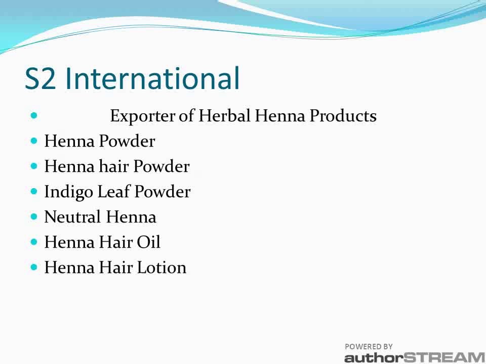 S2international : Herbal henna products exporters