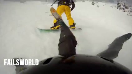 Skiier Hard Crash __ Failsworld