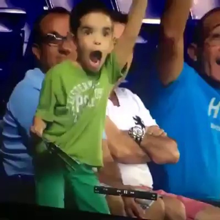 What a celebration by a kid.....