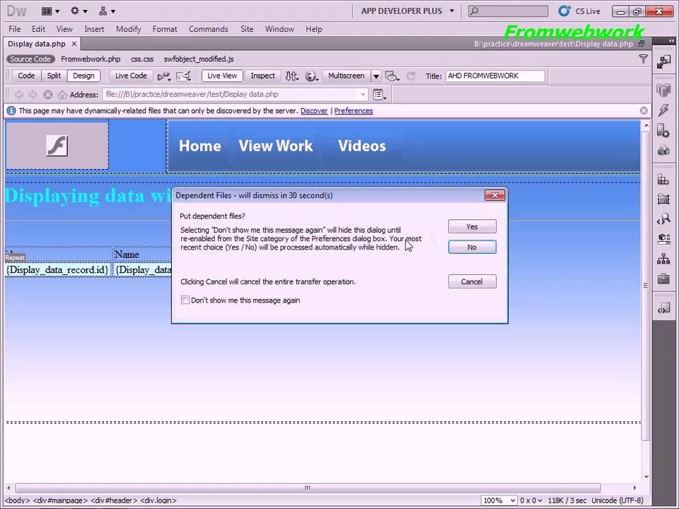 PHP MySQL step 3 Simple Recordset and Displaying data