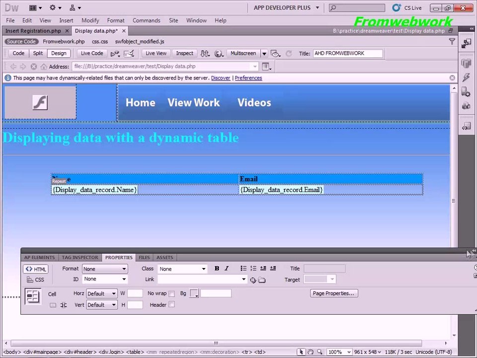 PHP MySQL step 4 Registration Insert Record