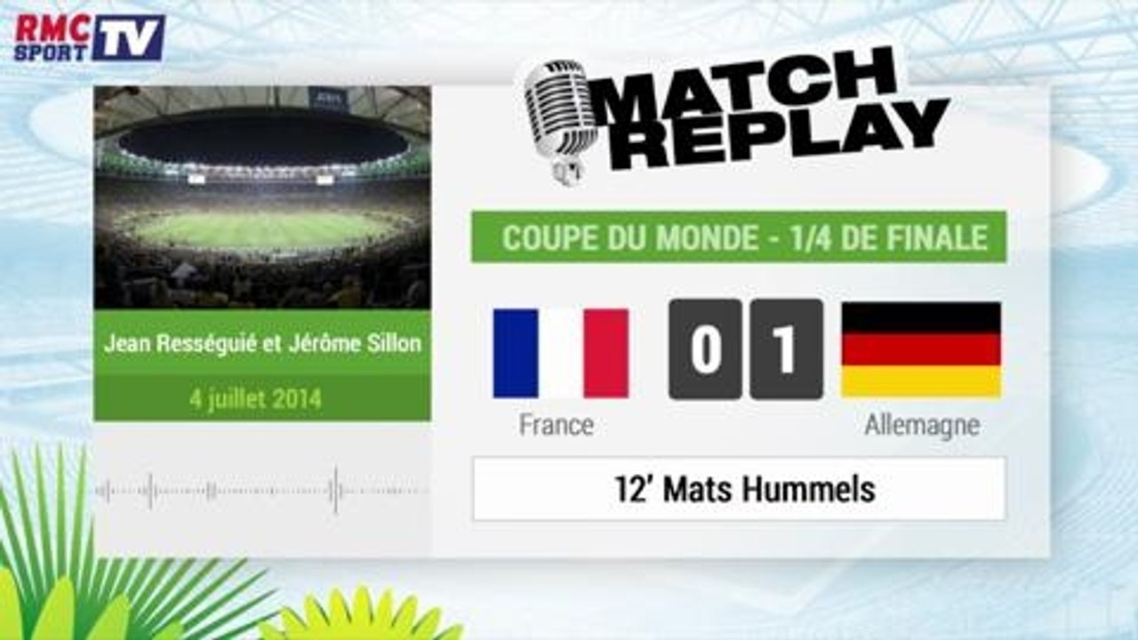 France - Allemagne : Le Match Replay avec le son RMC Sport ! 04/07