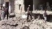 إصابة العشرات بمدينة سرمين بإدلب جراء قصف جوي كثيف