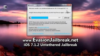iOS 7.1.2 officiel Untethered Jailbreak Evasion - iPhone 5/5s/5c iPad 4/3/2