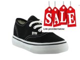 Clearance Sales! Vans Kid's Authentic Skate Shoe (Toddler) Black/White Review
