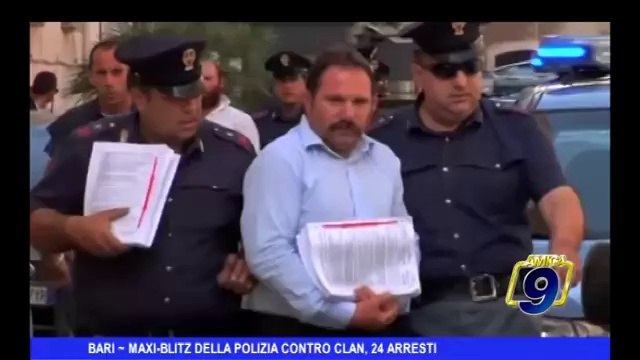 Bari | Maxi Blitz della polizia contro clan, 24 arresti