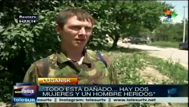 Habitantes de Lugansk acusan al ejército ucraniano de bombardeos