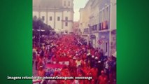 Mar coral! Holandeses invadem ruas de Salvador antes do jogo