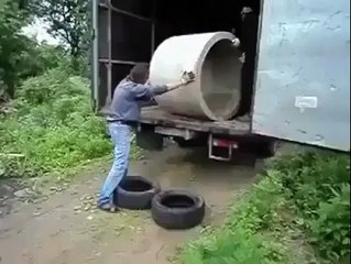 interesting unloading from truck.
