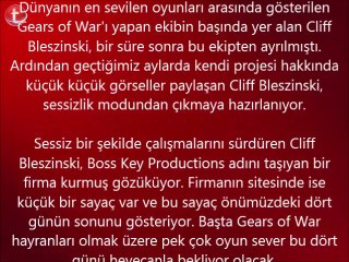 Cliff Bleszinski Sahaya Geri Geliyor - Teknolojin.com