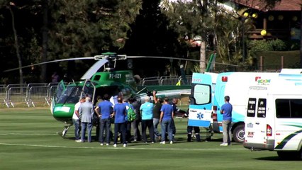 Neymar airlifted home