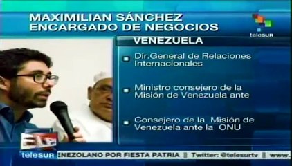 Asume Maximilián Sánchez la representación de Venezuela ante EEUU