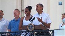 President And Michelle Obama Celebrate July 4th And Malia's Birthday