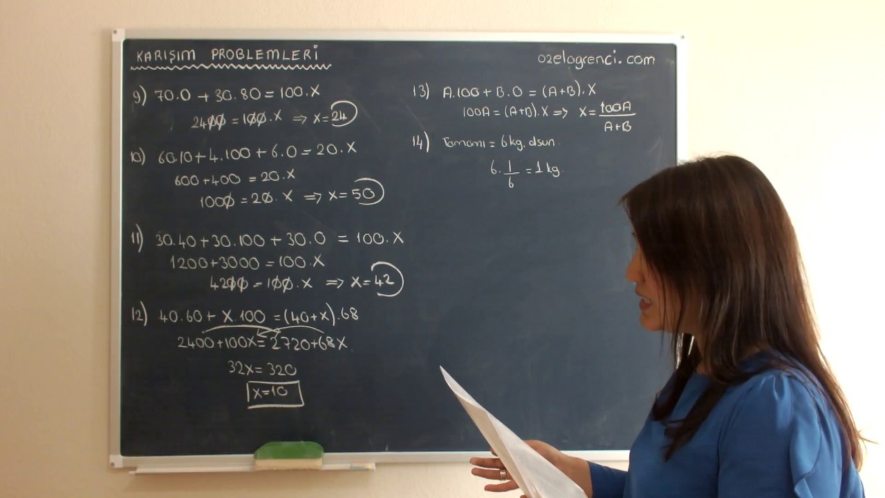 Karışım Problemleri 3-ozelogrenci.com