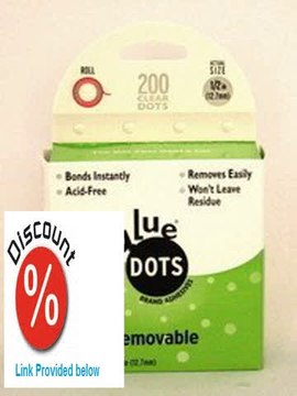 Best Deals Glue Dots Glue Dots 1/2-Inch Removable Dots 200-Clear Dots/Roll Review