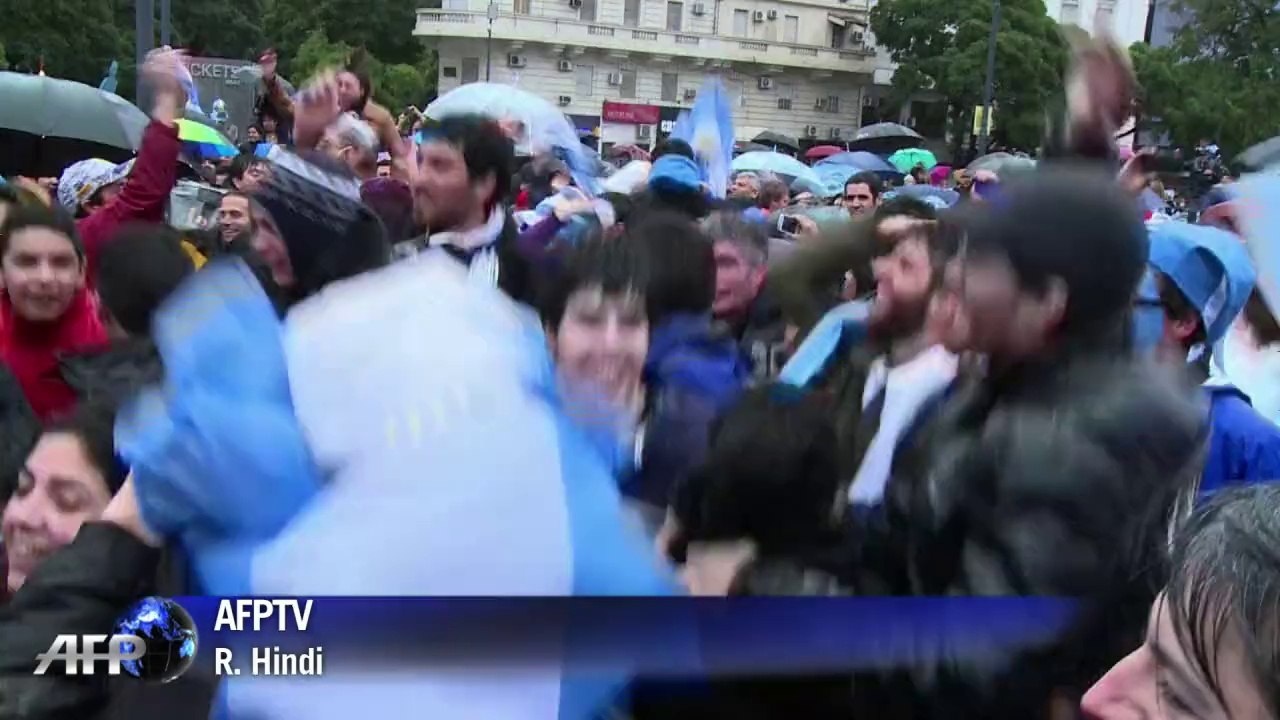 Mondial-2014: la joie des supporteurs à Buenos Aires