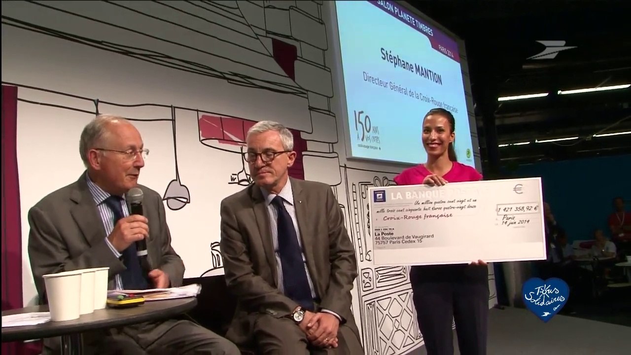Remise du cheque à la Croix Rouge 2014 / Groupe La Poste - Tous formidables - Tous solidaires