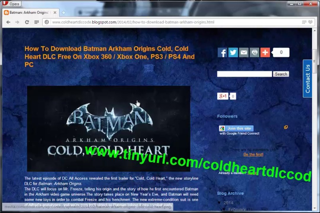 Batman Arkham Origins Cold,  Cold Heart DLC Keys Unlock Tutorial - Xbox 360 - PS3 - PS4