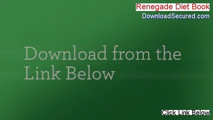 Renegade Diet Book Free Download [renegade diet book free 2014]