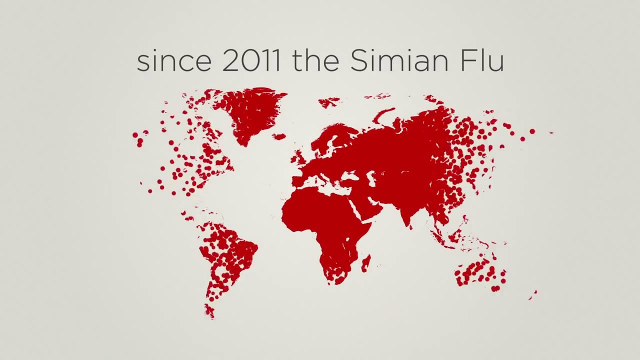Dawn Of The Planet Of The Apes Official PSA - Simian Flu (2014)
