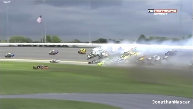 Massive Big One Daytona 2014 NASCAR Sprint Cup