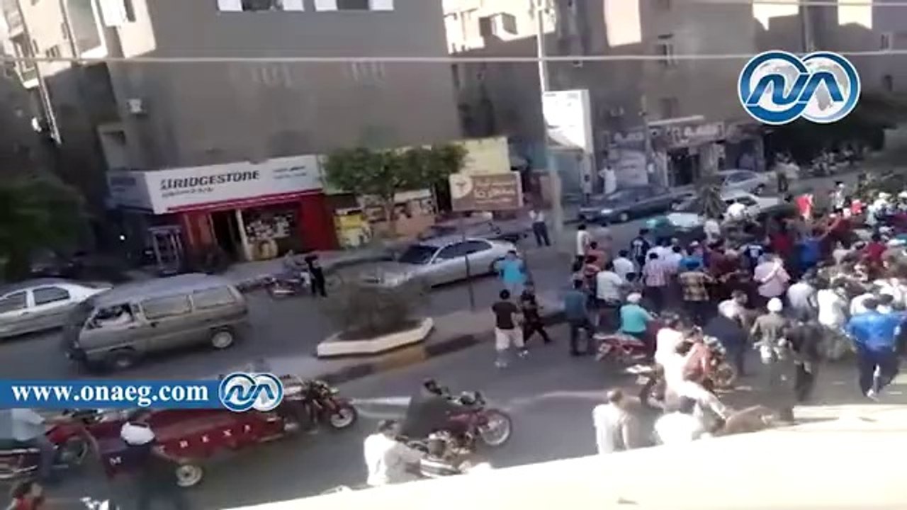 شاهد||  تظاهرة إخوانية ببنى سويف فى ذكرى عزل مرسى