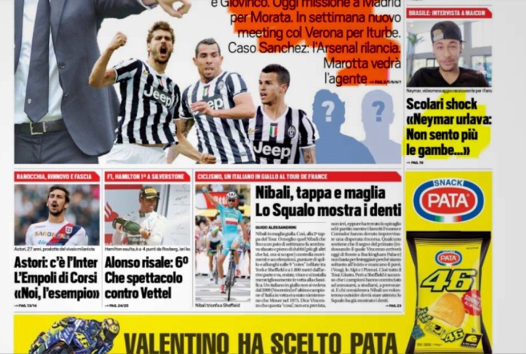 CALCIOINFO - Rassegna stampa 7-07-2014