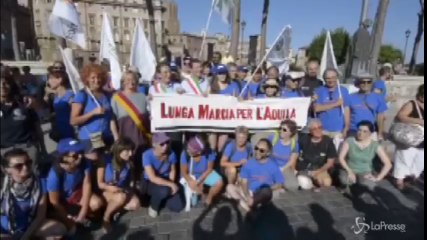 Lunga marcia dall’Aquila a Roma’ per la ricostruzione e la solidarietà